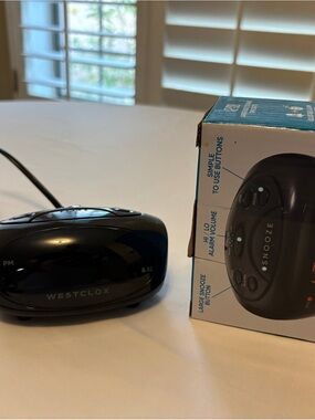 Westclox Black Digital Alarm Clock New with Tags